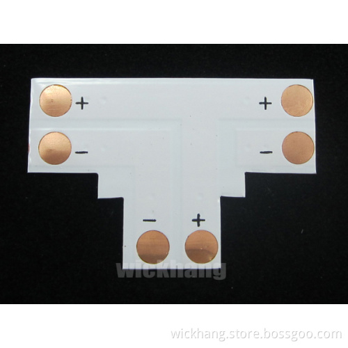 8mm 2pin T Type Easy Connector PCB Adapter for 3528 LED Strip Light